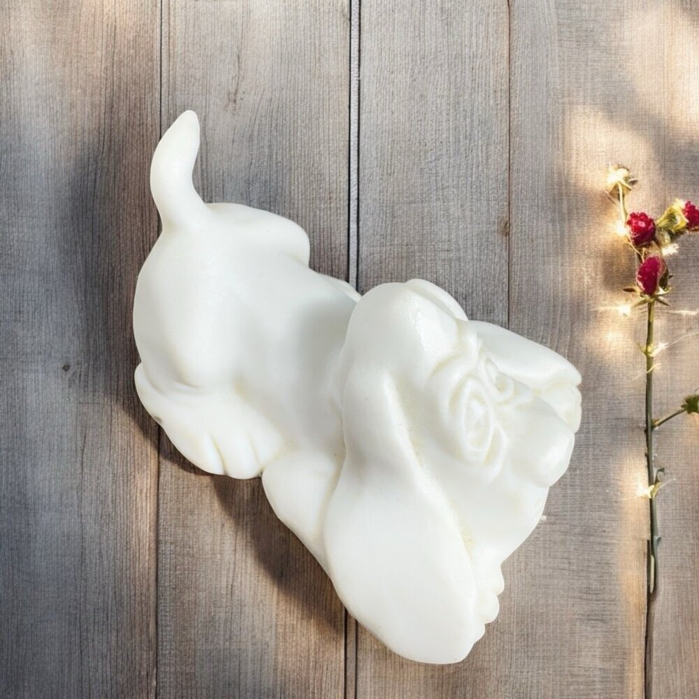 Vintage 1975 Hallmark Fine Bisque Porcelain Today Is A Bummer White Dog Figurine